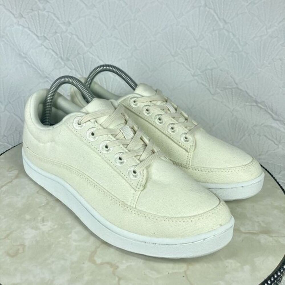 Allbirds Canvas Pipers Comfort Shoes Women 9 Cream Minimalist Chic Sneakers New